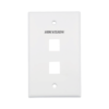 Placa de Pared (Face Plate) / 2 Puertos / Color Blanco / Caja con 20 Piezas / ABS 3 Globaltecnoly DS1FPA2A l