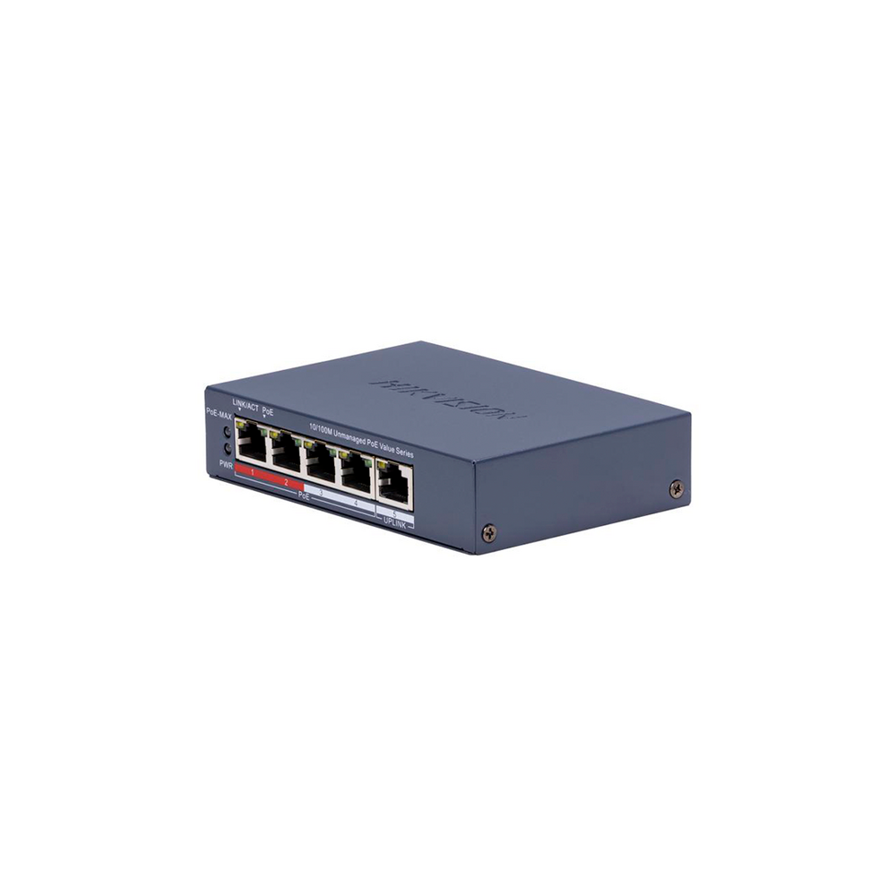 Switch PoE+ / Monitoreable / 4 Puertos 100 Mbps PoE+ / 1 Puerto 100 Mbps Uplink / Configuración Nube Hik-PartnerPro / Modo Extendido hasta 300 Metros / 38Watts 2 Switch PoE+ / Monitoreable / 4 Puertos 100 Mbps PoE+ / 1 Puerto 100 Mbps Uplink / Configuración Nube Hik-PartnerPro / Modo Extendido hasta 300 Metros / 38Watts - Imagen 2