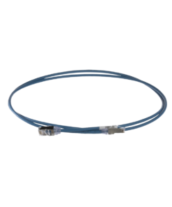 Patch Cord Cat6A, Diametro Reducido 28 AWG, Blindado S/FTP, CM/LS0H, 20 cm, Color Azul