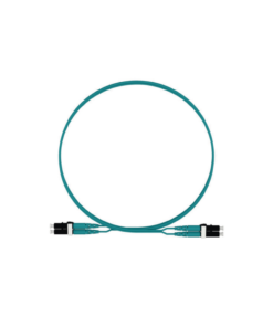Jumper de Fibra Optica Multimodo 50/125 OM4, LC-LC Duplex, LSZH, Color Aqua, 2 Metros