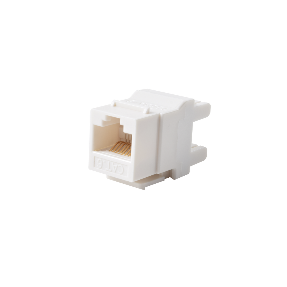 Módulo Jack Keystone Cat6 con terminación 110 (Punchdown) ángulo 180 º Color Blanco 2 Módulo Jack Keystone Cat6 con terminación 110 (Punchdown) ángulo 180 º Color Blanco - Imagen 2