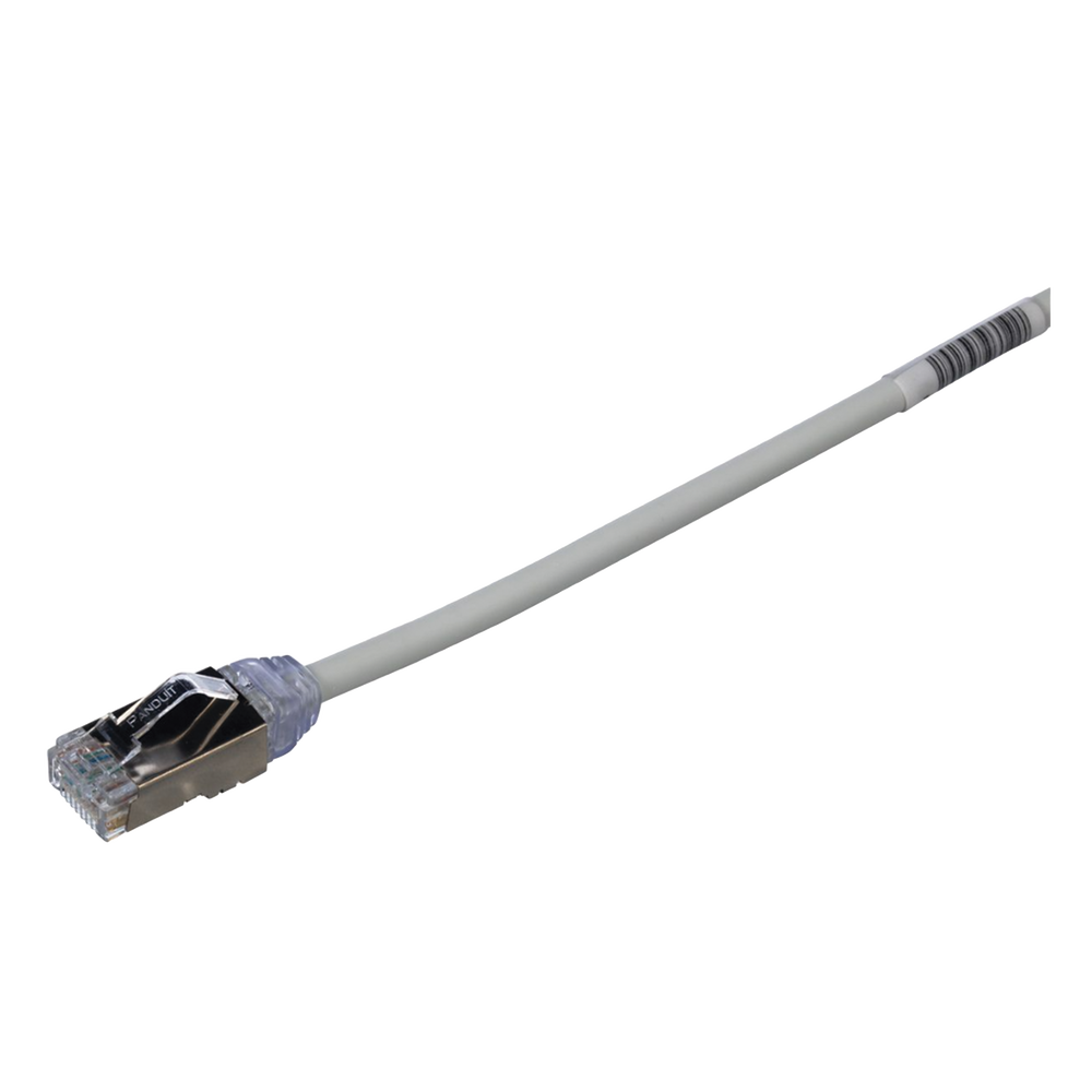 Patch Cord Cat6A, Diametro Reducido 28 AWG, Blindado S/FTP, CM/LS0H, 2 m, Color Gris 1 Patch Cord Cat6A, Diametro Reducido 28 AWG, Blindado S/FTP, CM/LS0H, 2 m, Color Gris