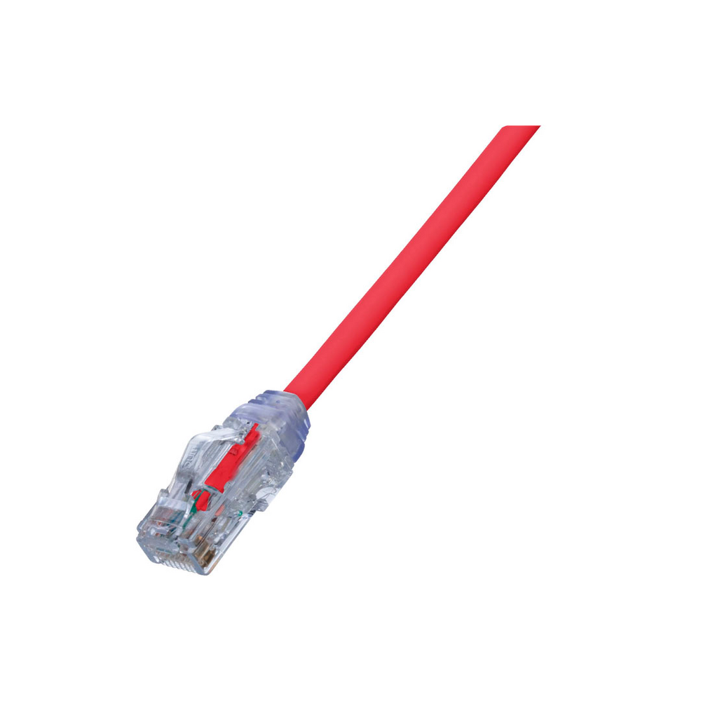 Cable de Parcheo UTP Cat6A, CM/LSZH, Diámetro Reducido (28AWG), Color rojo, 1 metros 1 Cable de Parcheo UTP Cat6A, CM/LSZH, Diámetro Reducido (28AWG), Color rojo, 1 metros