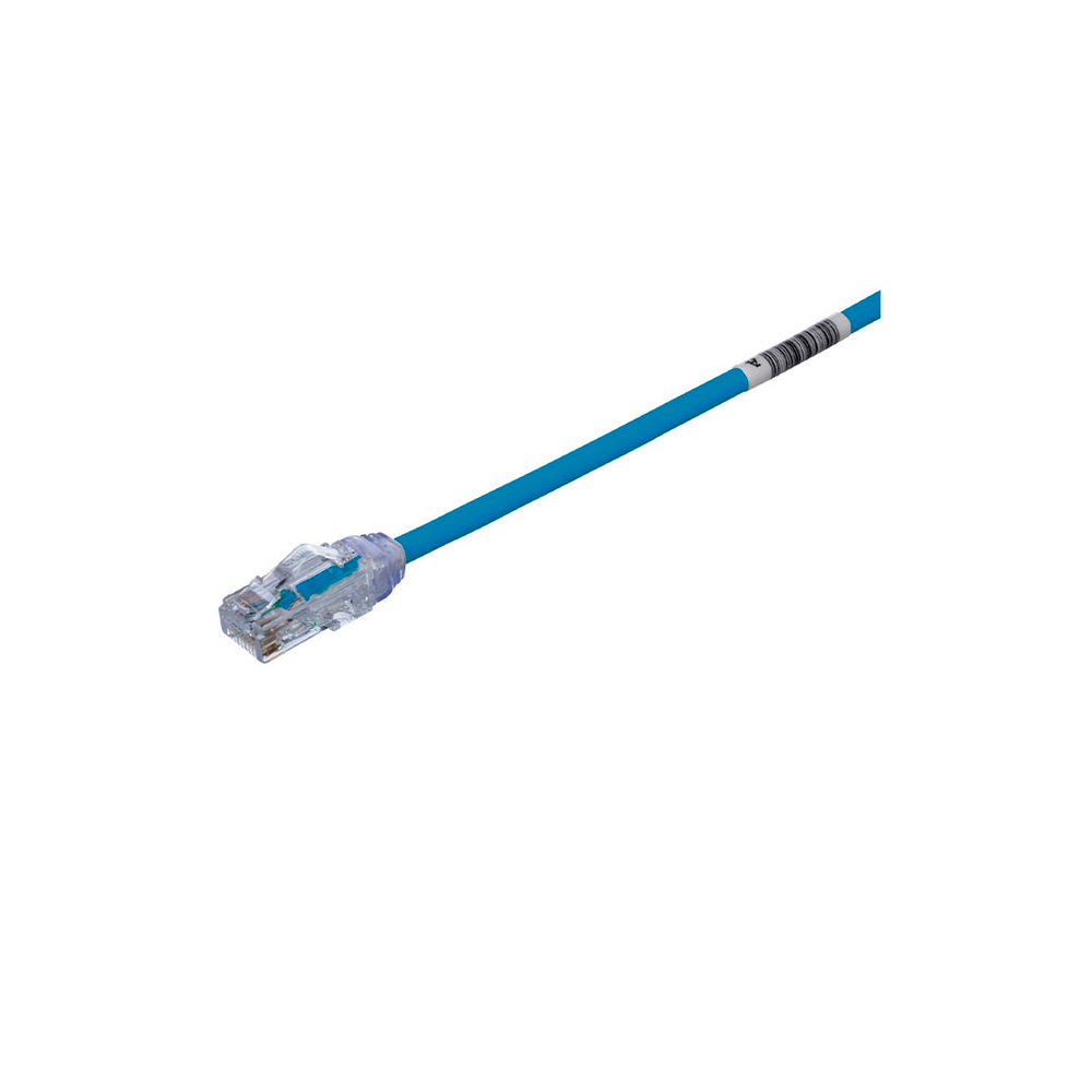 Cable de Parcheo UTP Cat6A, CM/LSZH, Diámetro Reducido (28AWG), Color Azul, 5 metros 1 Cable de Parcheo UTP Cat6A, CM/LSZH, Diámetro Reducido (28AWG), Color Azul, 5 metros