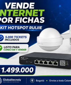 Vende Internet por Fichas | Kit Hotspot Ruijie + 5.000 Tickets