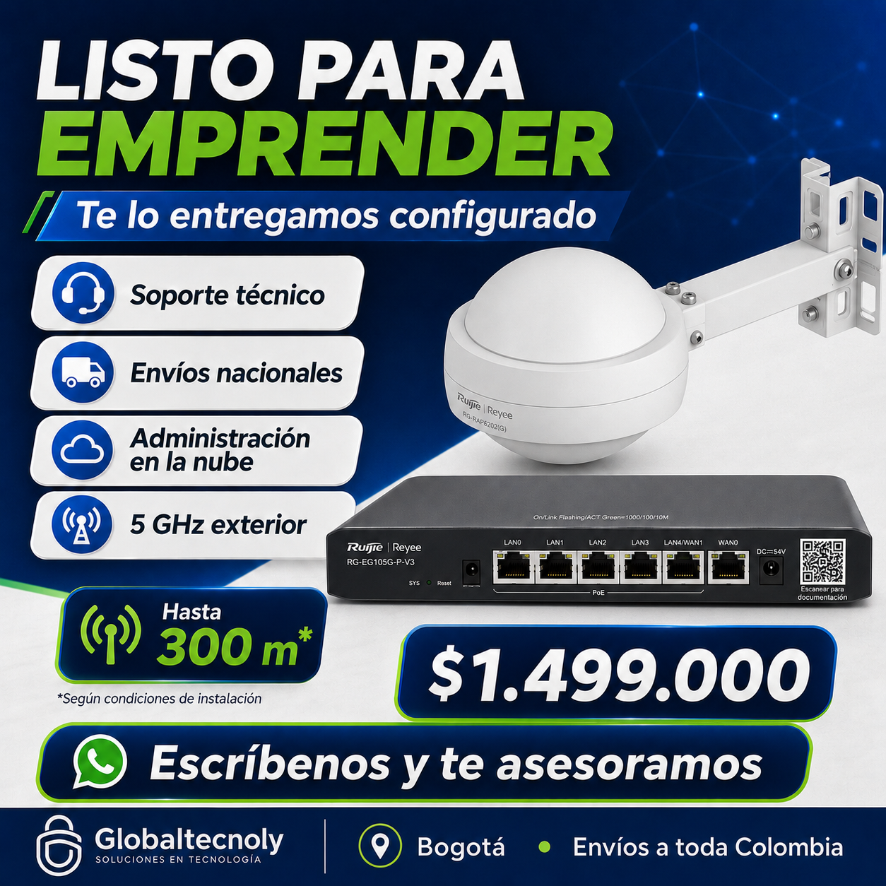 Vende Internet por Fichas | Kit Hotspot Ruijie + 5.000 Tickets 6 Vende Internet por Fichas | Kit Hotspot Ruijie + 5.000 Tickets - Imagen 6