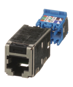 Conector Jack RJ45 Blindado, Estilo TG, Mini-Com, Categoría 6A, de 8 posiciones y 8 cables, Color Negro 9 Globaltecnoly CJS6X88TGY AD 4 l