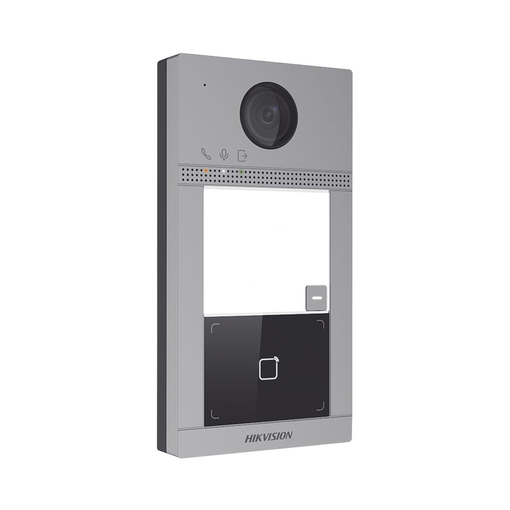Videoportero IP PoE Estandar (IP65 + IK08) con Llamada y apertura desde APP Hik-Connect / Soporta 1 Departamento y hasta 6 Monitores / Apertura con tarjeta / Soporta 2 puertas 1 Videoportero IP PoE Estandar (IP65 + IK08) con Llamada y apertura desde APP Hik-Connect / Soporta 1 Departamento y hasta 6 Monitores / Apertura con tarjeta / Soporta 2 puertas