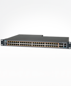 cnMatrix EX2052R-P, Switch inteligente Ethernet PoE, 48 x 1 Gps y 4 SFP +, fuente de alimentación extraíble (no incluida) 11 Globaltecnoly MXEX2052GXPA10 FRENTE l