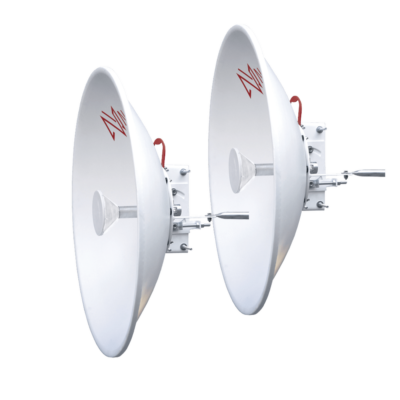 Kit de 2 Antenas Direccionales de alto rendimiento / Diámetro de 60 cm / 5.9-7.2 GHz / Ganancia 30 dBi / SLANT de 45° y 90° / Ideal para 30 km / Conector N-Hembra / Montaje y jumpers incluidos. (No incluye radomo)