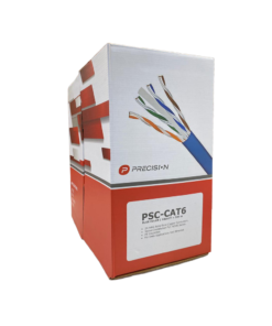 Bobina de cable de UTP de 4 pares Cat6 de 305 m (1000 ft), 100% Cobre, PVC ROHS, Color Azul, 24 AWG, Uso en Interior, Para Aplicaciones de Voz, Datos y Video
