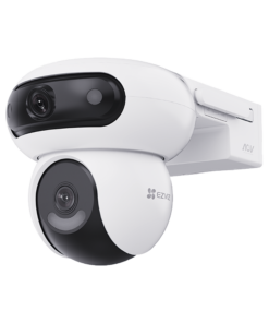 Cámara de Seguridad Dual 4G LTE + WiFi 6 / 4MP + 4MP Dual Lente / 360° Panorámica + 35m Visión Nocturna / Detección IA Humano-Vehiculo / Seguimiento Automático / Almacenamiento MicroSD 512GB + Nube / Resistente a Int 14 Globaltecnoly CSHB90X SP 4G W AD 1 l