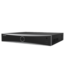 NVR 12 Megapixel (4K) / 16 canales IP / 16 Puertos PoE+ / AcuSense (Evita Falsas Alarmas) / Reconocimiento Facial / 4 Bahías de Disco Duro / Switch PoE 300 mts / HDMI en 4K / Alarmas I/O