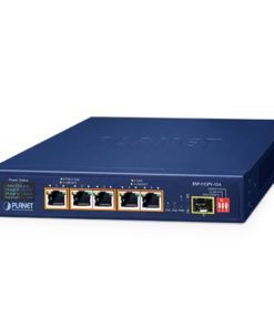 Switch PoE solar de 5 puertos con PoE+ 802.3at, 1 puerto SFP 1000X y pantalla LCD