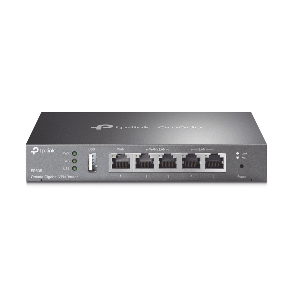 Router VPN - SDN Multi-WAN Gigabit / 2 puerto LAN Gigabit / 1 puerto WAN Gigabit / 2 puertos configurables LAN/WAN / 25,000 Sesiones Concurrentes / Administración Centralizada OMADA SDN 1 Router VPN - SDN Multi-WAN Gigabit / 2 puerto LAN Gigabit / 1 puerto WAN Gigabit / 2 puertos configurables LAN/WAN / 25,000 Sesiones Concurrentes / Administración Centralizada OMADA SDN