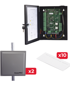 KIT Panel de Control DS-K2802 con 2 Lectores de Largo Alcance UHF PRO12RF y 10 Tags Adheribles ACCESSTAGV2