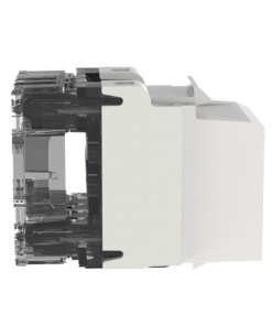 Conector Jack Estilo 110 (de Impacto), Tipo Keystone, Categoría 6A, de 8 posiciones y 8 cables, Color Blanco - Imagen 4
