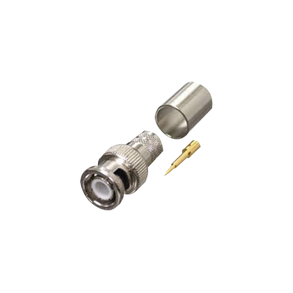 Conector BNC Macho de Anillo Plegable para RG-8/U, LMR-400, 9913, CNT-400, Níquel/ Oro/ Teflón. 1 Conector BNC Macho de Anillo Plegable para RG-8/U, LMR-400, 9913, CNT-400, Níquel/ Oro/ Teflón.
