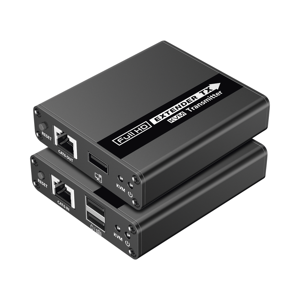 Kit extensor KVM (HDMI y USB) | 40m a 4k@30Hz | 70m a 1080P@60Hz | Cat 6, 6a y 7 | CERO LATENCIA | HDR | Salida Loop | Salida de audio de 3.5mm 1 Kit extensor KVM (HDMI y USB) | 40m a 4k@30Hz | 70m a 1080P@60Hz | Cat 6, 6a y 7 | CERO LATENCIA | HDR | Salida Loop | Salida de audio de 3.5mm