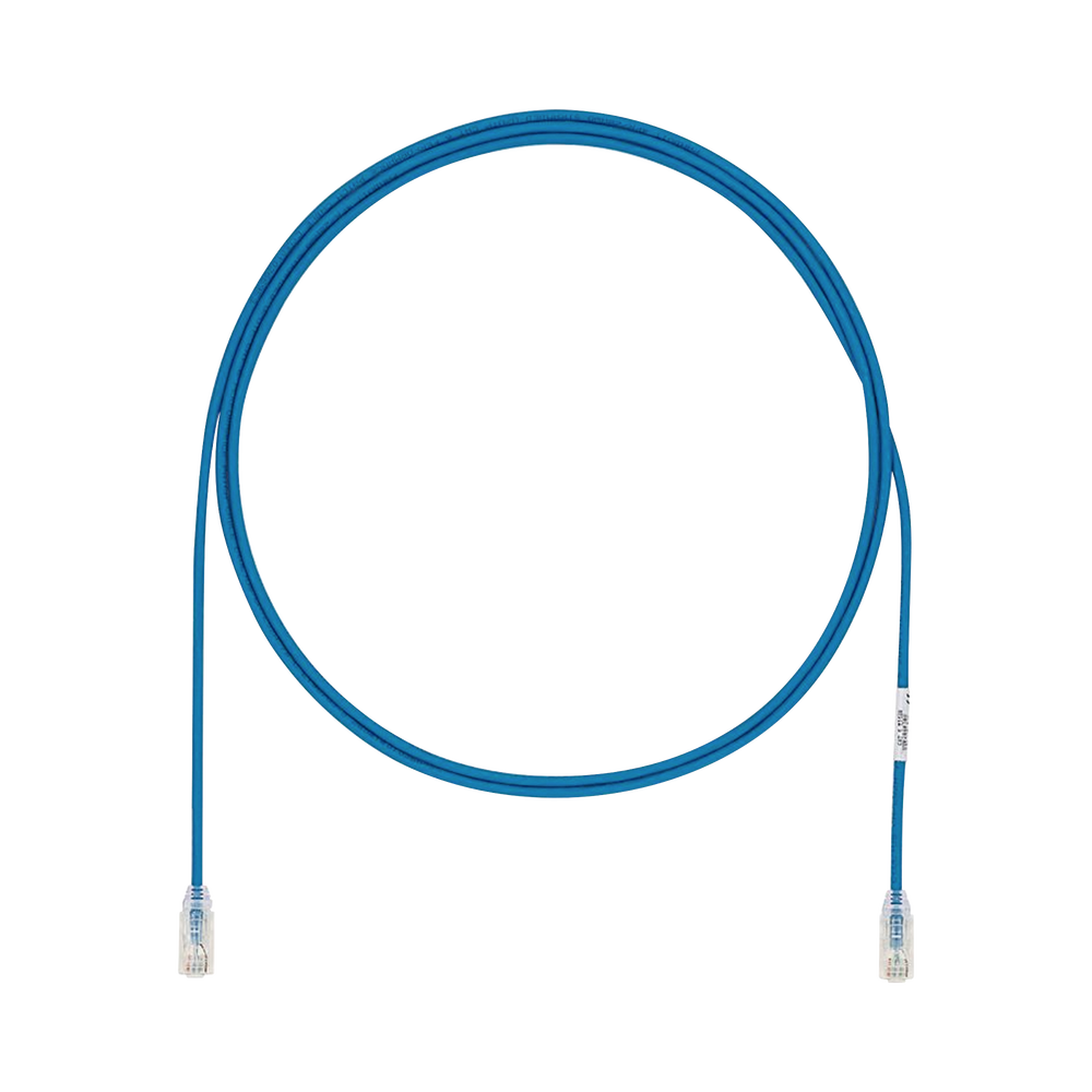 Cable de Parcheo UTP Cat6A, CM/LSZH, Diámetro Reducido (28AWG), Color Azul, 7ft 1 Cable de Parcheo UTP Cat6A, CM/LSZH, Diámetro Reducido (28AWG), Color Azul, 7ft