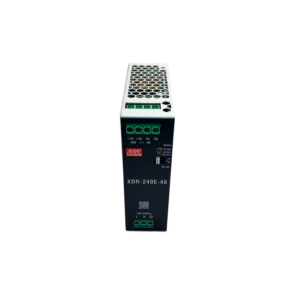 Fuente de Poder Industrial de 240W, salida 24Vcd, 10A, para montaje Riel Din 1 Fuente de Poder Industrial de 240W, salida 24Vcd, 10A, para montaje Riel Din