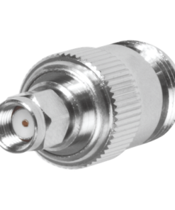 Adaptador en Línea, de Conector SMA Macho Inverso a N Hembra, Níquel/ Oro/ Teflón.