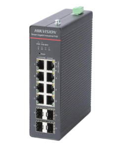 Switch Industrial No Administrable Gigabit / 6 Puertos Gigabit PoE+ (30 W) + 2 Puertos Gigabit PoE++ (60 W) / 2 Puertos SFP / 120 W Total / 48 a 57 VCD / Ideal para Proyectos / 300 Metros de Distancia