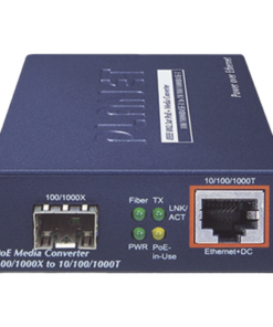 Alternative view of Convertidor de Medios IEEE802.3 AF/AT PoE 10/100/1000BASE T TO MINIGBIC SFP