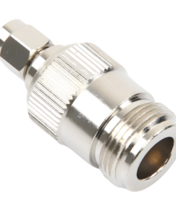 Adaptador en Línea, de Conector SMA Macho Inverso a N Hembra, Níquel/ Oro/ Teflón. - Imagen 2