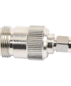 Adaptador en Línea, de Conector SMA Macho Inverso a N Hembra, Níquel/ Oro/ Teflón. - Imagen 3