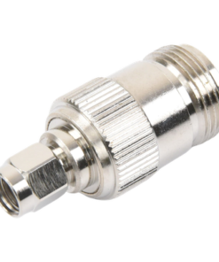 Adaptador en Línea, de Conector SMA Macho Inverso a N Hembra, Níquel/ Oro/ Teflón. - Imagen 4