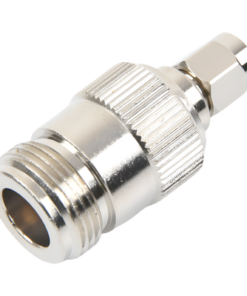 Adaptador en Línea, de Conector SMA Macho Inverso a N Hembra, Níquel/ Oro/ Teflón. - Imagen 5