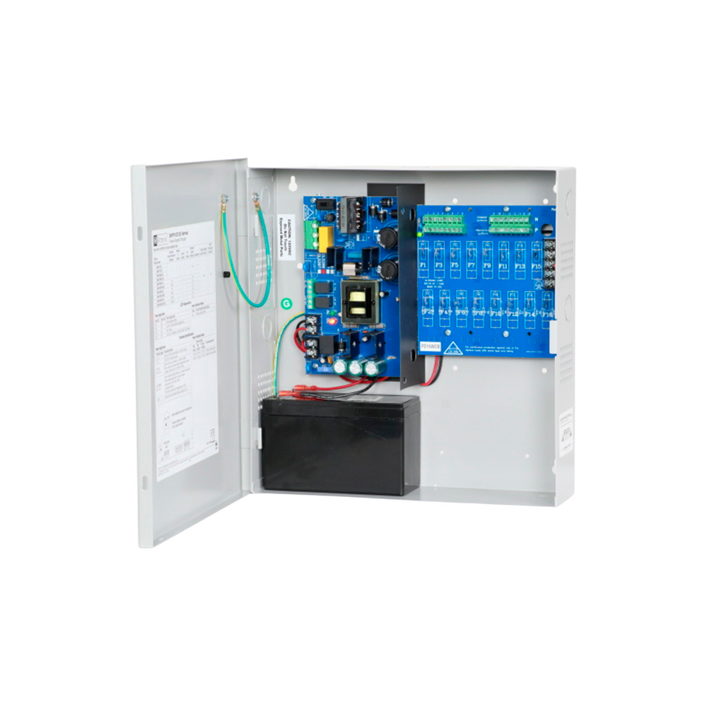 Fuente de Poder / Cargador 12VDC / 10A / 115VAC / 50-60Hz / 16 Salidas / Protección Por Fusibles / Compatibles con Baterías SLA-Gel 2 Fuente de Poder / Cargador 12VDC / 10A / 115VAC / 50-60Hz / 16 Salidas / Protección Por Fusibles / Compatibles con Baterías SLA-Gel - Imagen 2