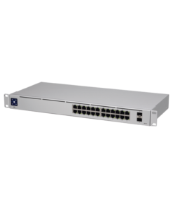 UniFi Switch USW-24, Capa 2 de 24 puertos 10/100/1000 Mbps + 2 puertos 1G SFP, pantalla informativa