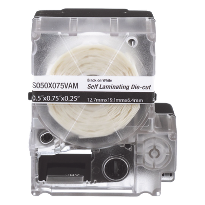 Casete de 200 Etiquetas Autolaminadas de 25.4 x 38.1 mm, para Cables de 3.1 a 7 mm de Diámetro, Área de Impresión Color Blanco 1 Casete de 200 Etiquetas Autolaminadas de 25.4 x 38.1 mm, para Cables de 3.1 a 7 mm de Diámetro, Área de Impresión Color Blanco