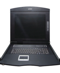 Alternative view of Switch KVM con Monitor de 17"con Teclado y Trackpad para Rack de 1U de Cuatro Postes, 8 Puertos VGA Para Acceder y Controlar Hasta 8 Computadoras Desde una Sola Consola